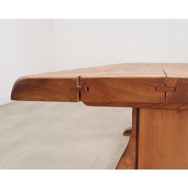 Country French Provincial Oak Farmhouse Dining Table 7Ft For Sale - Image 11 of 18