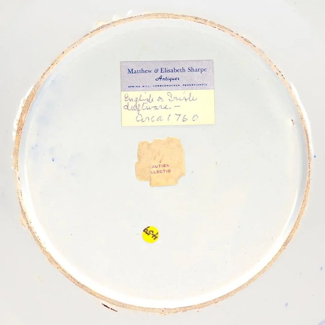 Pair of Antique English or Irish Delft Pottery Chinoiserie Blue Decorated Plates For Sale In Philadelphia - Image 6 of 11