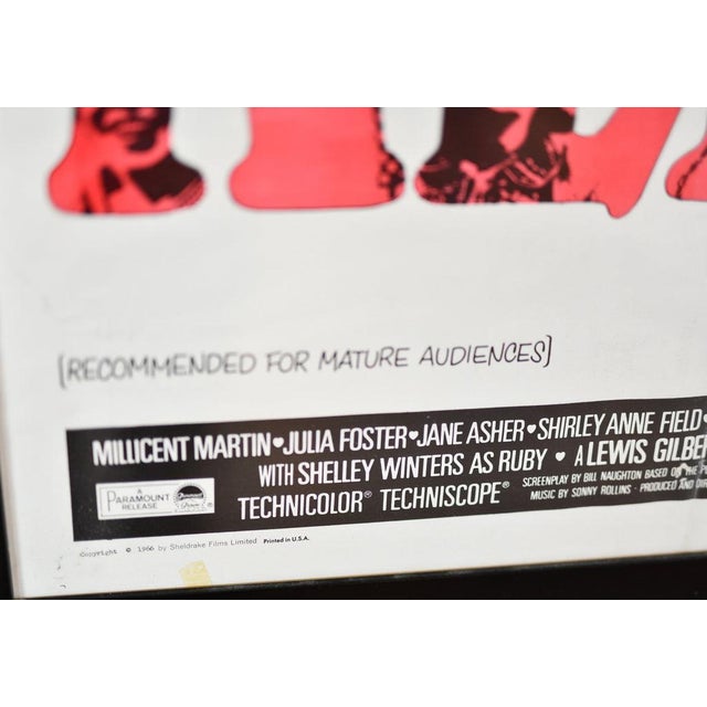 Original Framed US Film Poster 'Alfie' Circa 1960's - Original movie poster from Michael Caine's 1966 film 'Alfie' - Small...