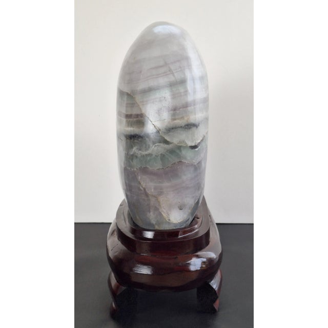 Wood Massive Chinese Flourite Gongshi For Sale - Image 7 of 10