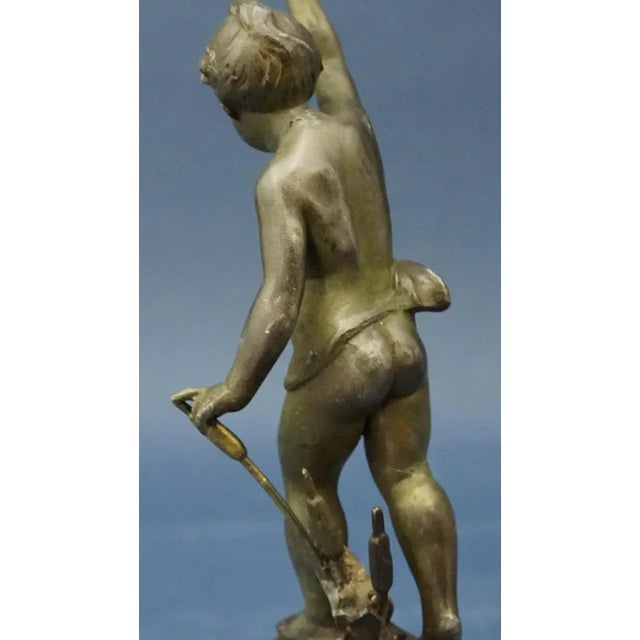 Bronzed Metal La Source Liberty Sculpture of Cherubic Putto by Ernest Justin Ferrand, 19th Century For Sale - Image 14 of 18