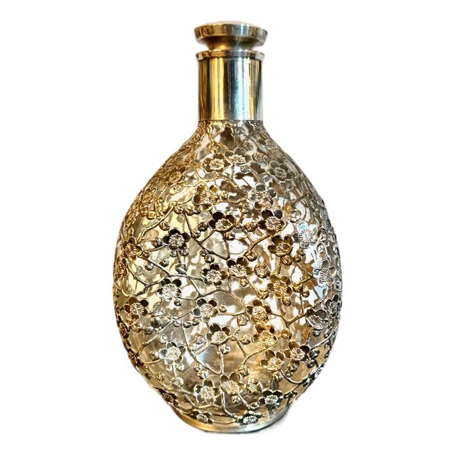 Chinese Export Silver Overlay Decanter For Sale