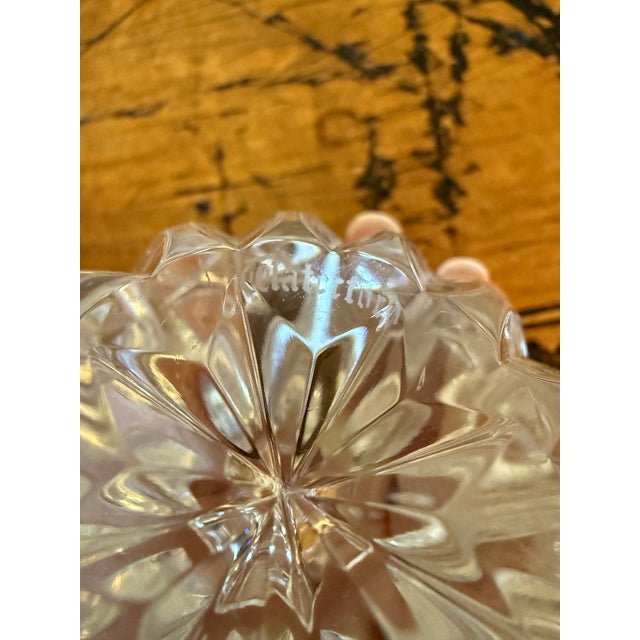 English Waterford Crystal Round Sphere Ball Candlesticks, Pair For Sale - Image 3 of 6