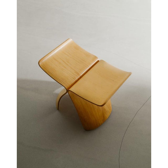 Japanese Sculptural Wooden Butterfly Stool by Sori Yanagi for Tendo Mokko, 1980s For Sale - Image 5 of 7