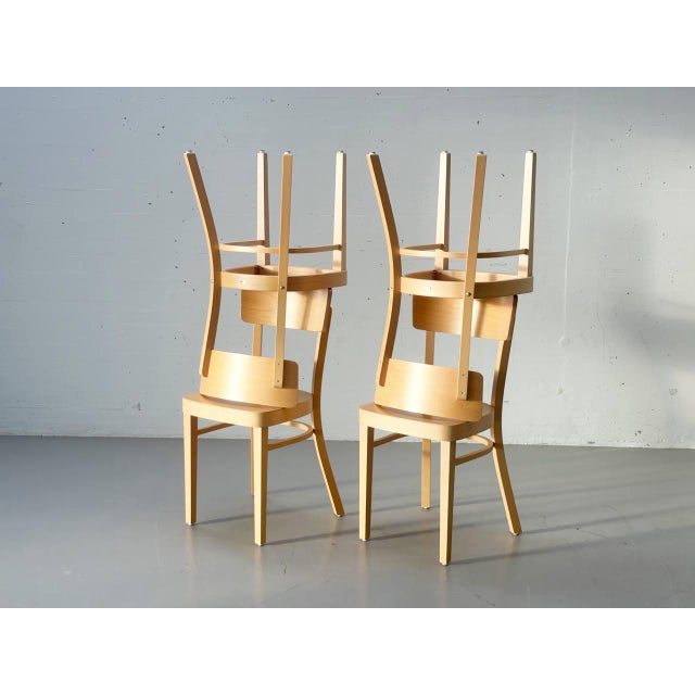 Side Chair in Beech by Ton For Sale - Image 11 of 15