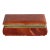 Hand Painted Italian Carved Alabaster Box With Brass Trim, Mid Century For Sale