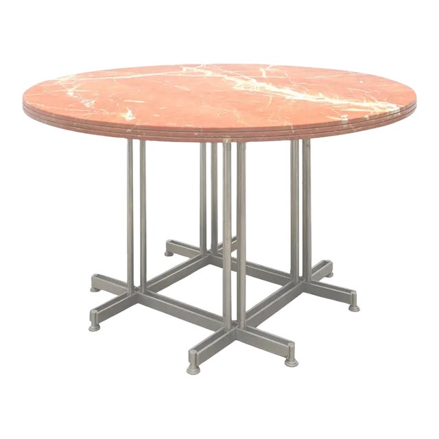 Modernist French 1970's Marble Table For Sale