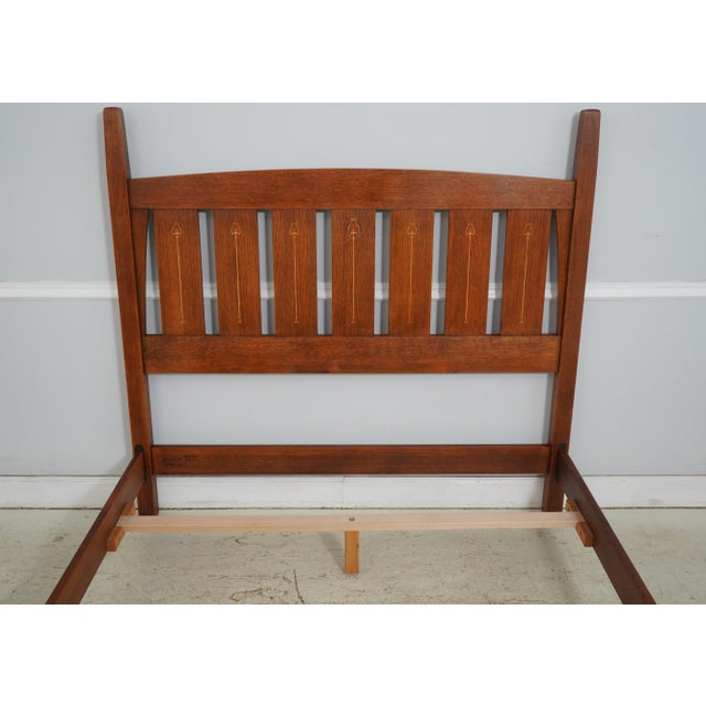 Mission Stickley Harvey Ellis Queen Size Mission Oak Bed For Sale - Image 3 of 17
