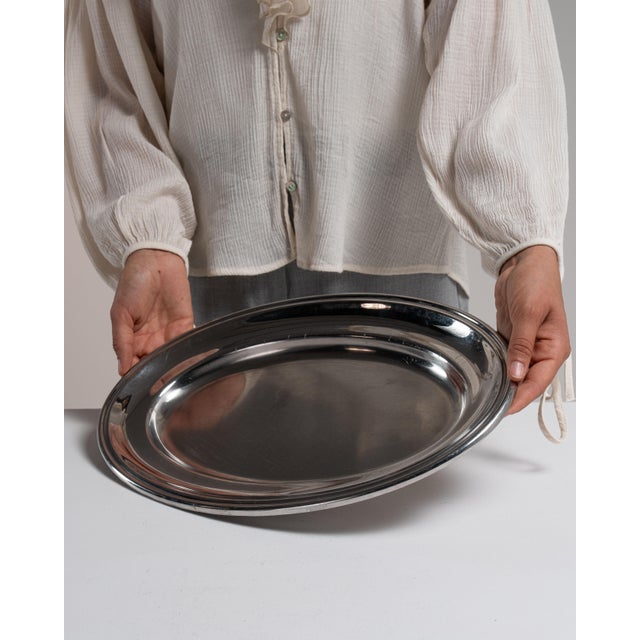 Early 20th Century France Gray Silver Tray For Sale - Image 13 of 15