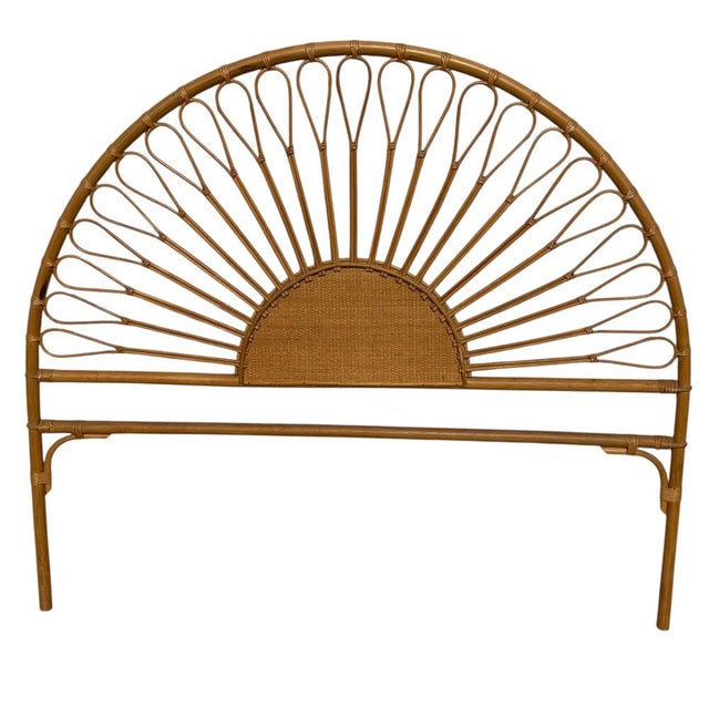 Rattan Headboard, France, 1960s For Sale - Image 4 of 6