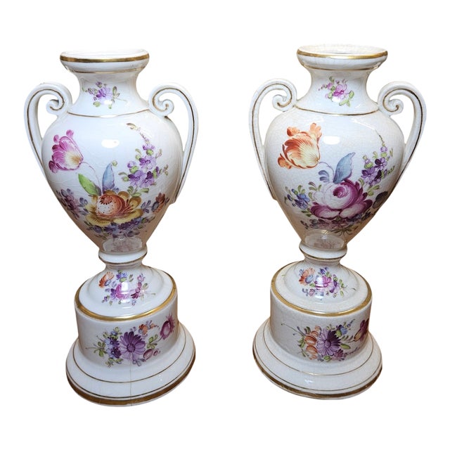 Late 19th Century Pair of Grossbaum Urns For Sale