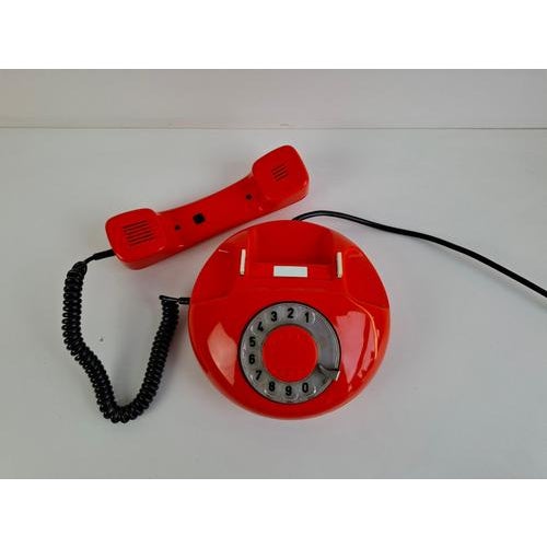 Mid-Century Orange Rotary Desk Telephone from Tesla, Czechoslovakia, 1970s For Sale - Image 10 of 18