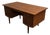 Danish Teak Mid Century Modern 8 Drawer Executive Desk With Bookshelf Back, 1950s For Sale
