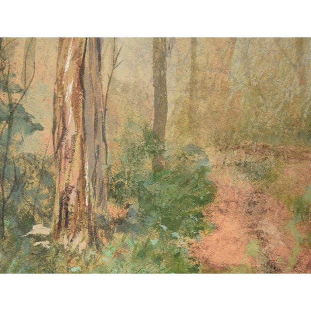 Green Misty Forest, 1970s Landscape by Gary Hicks For Sale - Image 8 of 11