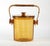 Mid-Century Modern Art Glass Lidded Ice Bucket with Rattan Cane Handle, Austria, 1960's For Sale - Image 3 of 11