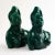 Mid-Century Modern Emerald Green Ceramic Goddess Bust Figures - Pair For Sale - Image 3 of 12