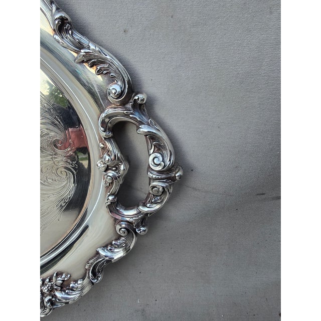 Reed and Barton King Francis Tray For Sale - Image 11 of 13