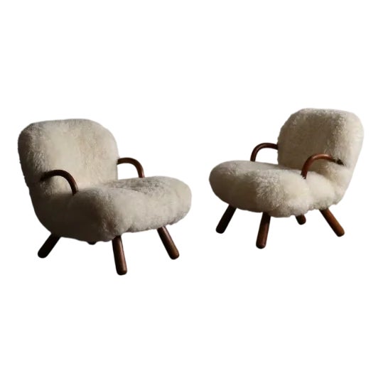Clam Chairs by Arnold Madsen for Madsen & Schubell, Denmark, 1944, Set of 2 For Sale