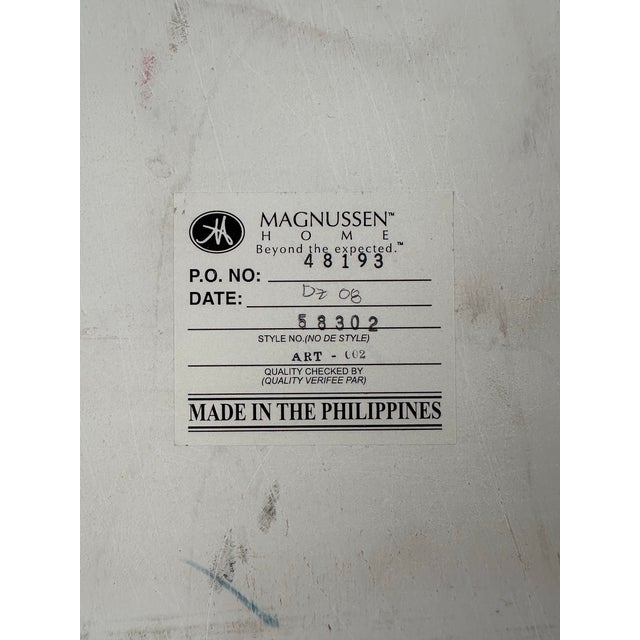 Beige 1990s Magnussen Home Albany Natural Stone Glass End Tables - a Pair For Sale - Image 8 of 9