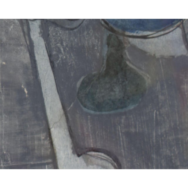 Watercolor and Gouache Abstract Painting Signed by Walter Sorge For Sale In Indianapolis - Image 6 of 10