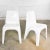 Vintage Modern White Molded Plastic Chairs Style of Kartell 4850 by Castiglioni Et Al - a Pair For Sale - Image 13 of 13