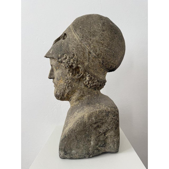 Early 20th Century Stone-Dusted Half-Bust Sculpture of Pericles, Italy For Sale - Image 11 of 18