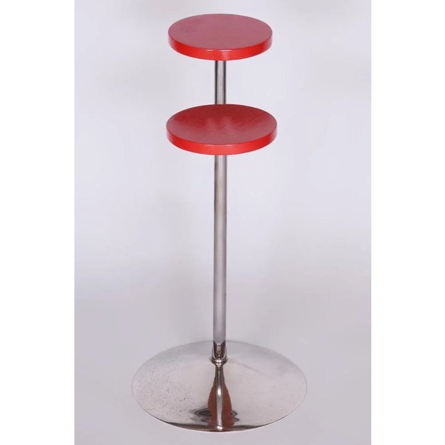 Bauhaus Chrome Plant Stand by Robert Slezak, Former Czechoslovakia, 1930s For Sale - Image 6 of 10