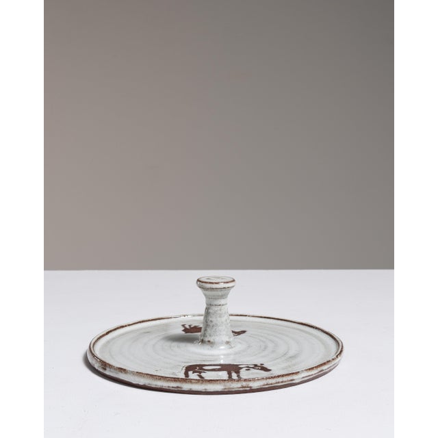 1970s 1970s Germany White Ceramic Platter For Sale - Image 5 of 15