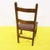 Wood Wooden Chair with Brown Seat and Reinforced Crossbars For Sale - Image 7 of 9