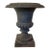 Antique Cast Iron Campana Garden Urn, Egg-and-Dart Rim For Sale