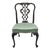 Antique Georgian Style Carved Ribbon Back Solid Mahogany Dining Side Chair For Sale