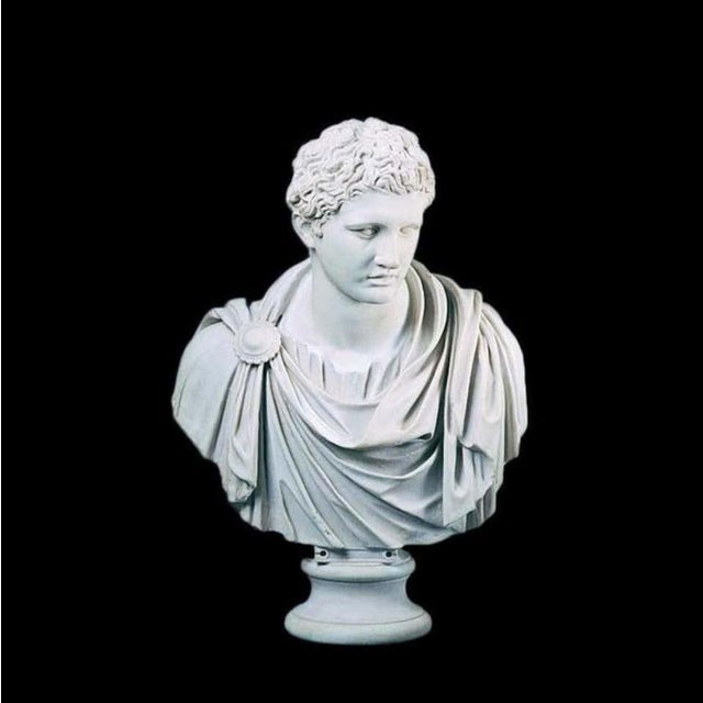 Mark antony, a bust, in toga drapery, 20th century. A fantastic large library bust of marcus antonius, who was a roman...