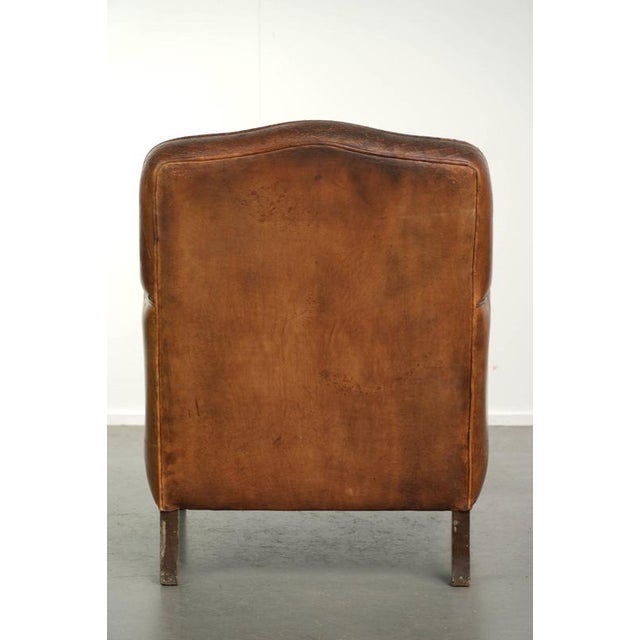Vintage Sheepskin Lounge Chair For Sale - Image 4 of 13