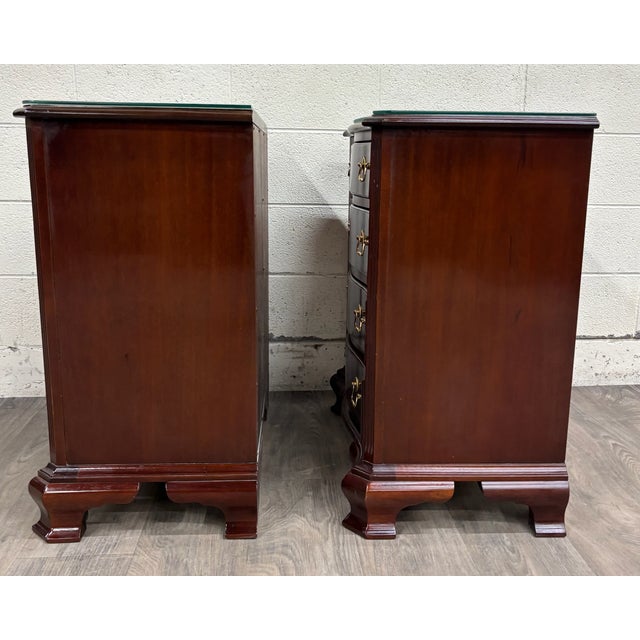 Vintage Councill Furniture Chippendale Solid Mahogany Nightstands Bedside Tables For Sale - Image 17 of 18