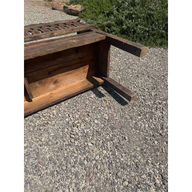 Antique Wood Bench For Sale - Image 14 of 14