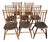 Set of Eight 19th Century Plank Seat Farm Chairs For Sale
