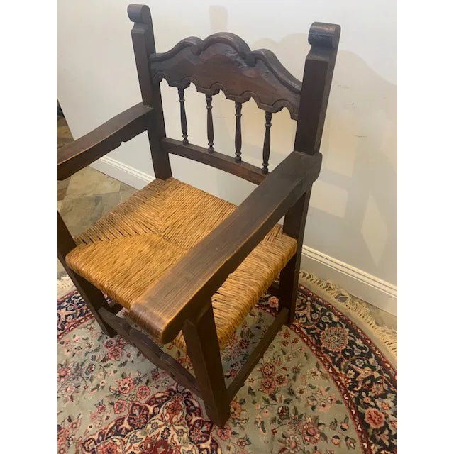 Early 20th Century Original Hand Carved Mexican Armchair For Sale In New York - Image 6 of 9