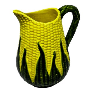 Vintage MCM Corn Cobb Pitcher Made in Portugal For Sale