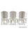 Neoclassical Set of 8 Louis XVI Style White Upholstered Dining Chairs For Sale - Image 3 of 12