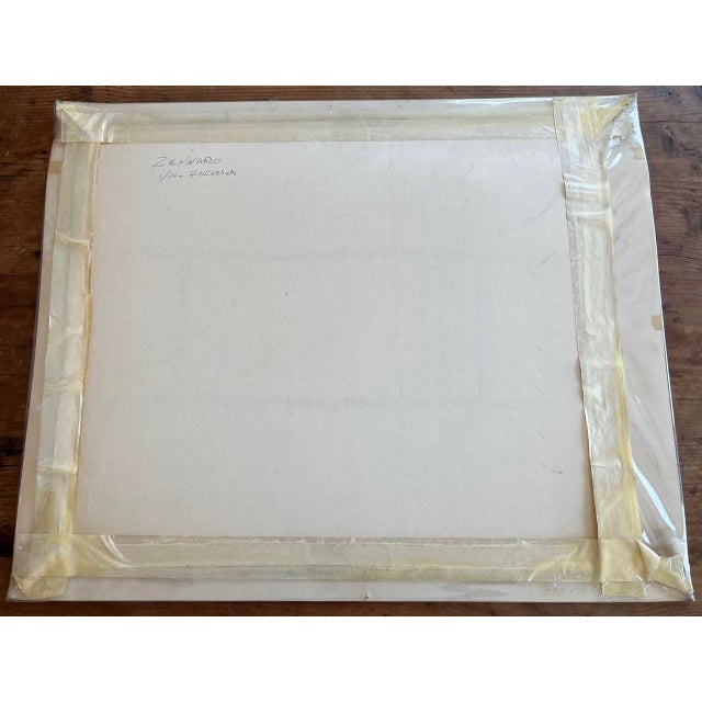 Tan Giorgio Zennaro Vintage Abstract Silkscreen, Signed For Sale - Image 8 of 10