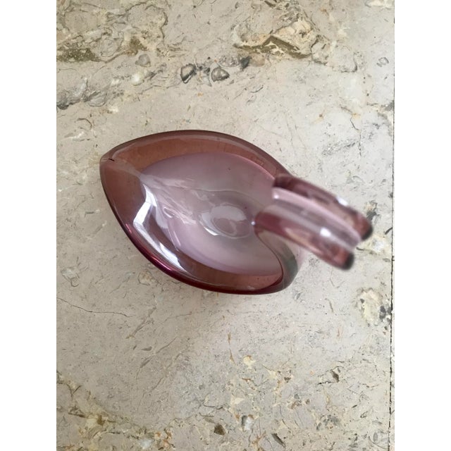 Purple Italian Murano Purple and Violet Swan Art Glass Sculpture, 1960s For Sale - Image 8 of 9