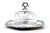 Metal Embossed Silver Cheese Dish with Cutouts and Acid-Etched Glass Bell with Cut-Out Knob For Sale - Image 7 of 8