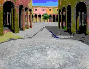 Renato Manzoni, Homage to Chirico, 2017, Digital Print