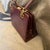 Metal A 1960s Gucci Vintage Red Leather and Brass Hardware Evening Bag For Sale - Image 7 of 18