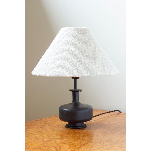 Scandinavian Brutalist Cast Iron Table Lamp, 1960s For Sale - Image 10 of 10