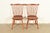 A gorgeous pair of American Colonial or Arts & Crafts style solid cherry wood spindle back Windsor side chairs or dining...