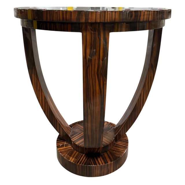 Art Deco Macassar Ebony Art Deco Style Side Table by Enrique Garcel For Sale - Image 3 of 6