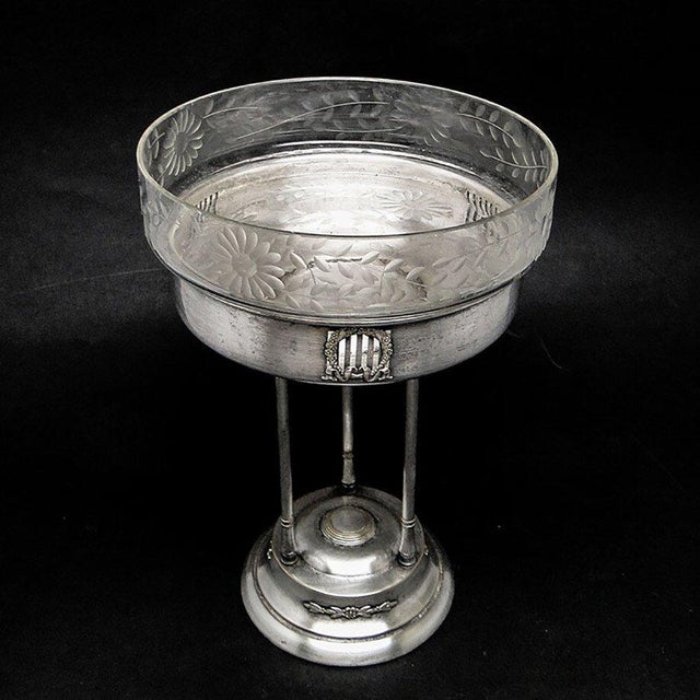 Art Nouveau Column Platter from Argentor, Austro-Hungary, 1900s For Sale - Image 6 of 7