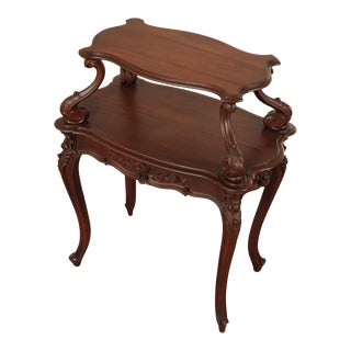 Antique 19th C. French Louis XV Walnut Two-Tier Pastry Server For Sale