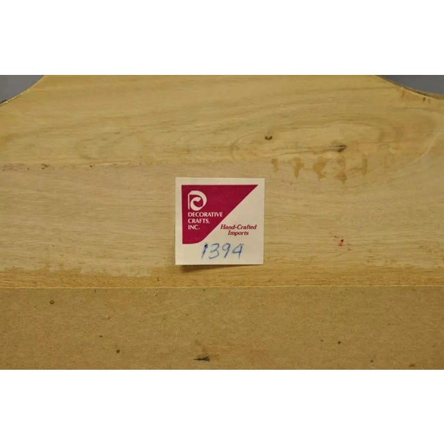 Vintage Decorative Crafts Inc American Federal Carved Wood Gold Gilt Wall Mirror For Sale - Image 9 of 10